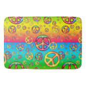 Crazy Kids Colors-PEACE OUT-Large Bath Mat Badematte (Vorderseite)
