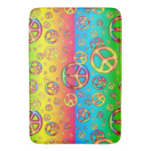 Crazy Kids Colors-PEACE OUT-Large Bath Mat Badematte (Vorderseite Vertikal)