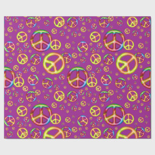 Crazy Kids Colors-PEACE OUT,Lila Gift Wrap Geschenkpapier