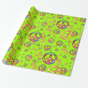 Crazy Kids Colors-PEACE OUT, Neon-Gift Wrap Geschenkpapier