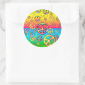 Crazy Kids Colors-Peace Out-Round Stickers (Tasche)