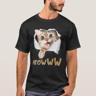 Crazy Kitten Torn Cloth - Angry Cat Cat Owner Cat T-Shirt