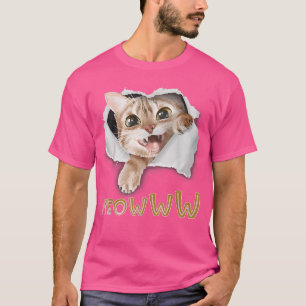 Crazy Kitten Torn Cloth Angry Cat Lover Cat Eigent T-Shirt