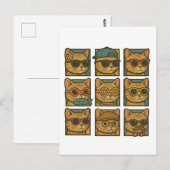 Crazy Kitty Club Postkarte (Vorne/Hinten)