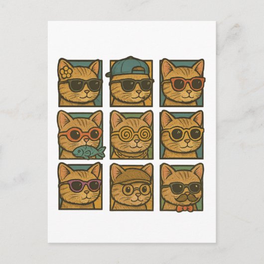 Crazy Kitty Club Postkarte (Vorderseite)