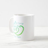 Crazy Kitty Papa Niedlich Kitty Abstrakte Kaffee T Kaffeetasse (Vorderseite Links)