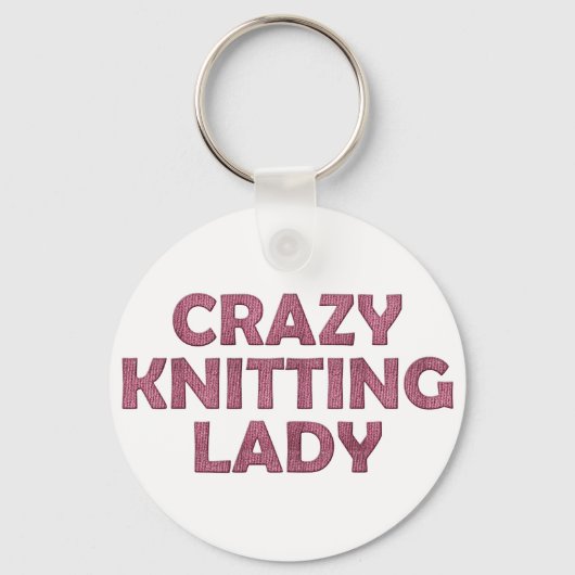 Crazy Knitting Lady Schlüsselanhänger (Vorderseite)