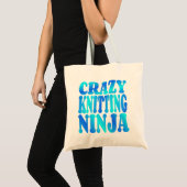 Crazy Knitting Ninja Tragetasche (Vorderseite (Produkt))