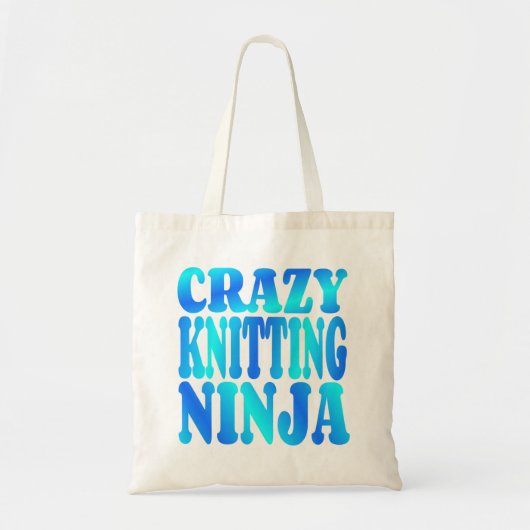 Crazy Knitting Ninja Tragetasche (Vorne)