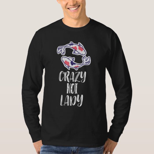 Crazy Koi Lady - Koi Fish T-Shirt (Vorderseite)