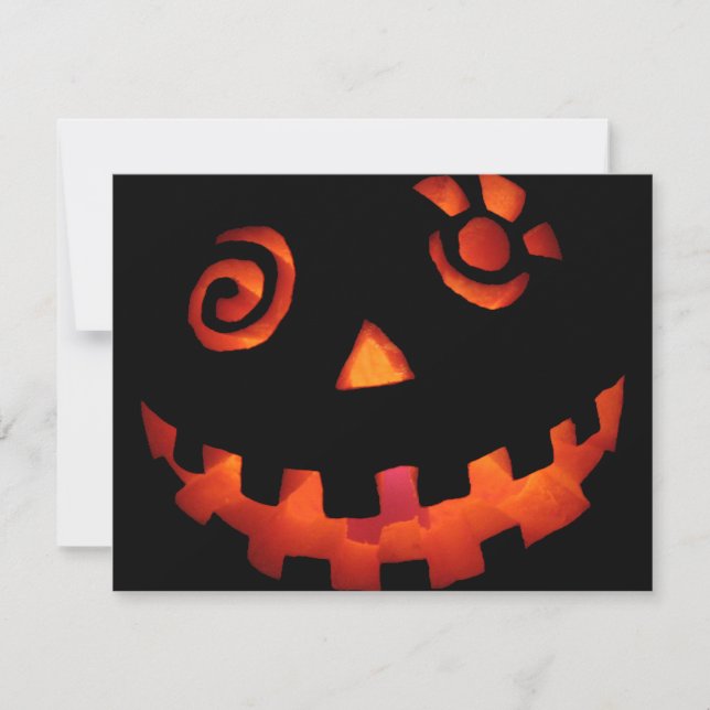 Crazy Kürbislaterne Pumpkin Face Orange (Vorderseite)