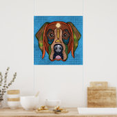 Crazy Labrador Retriever Hundegesicht Poster (Küche)