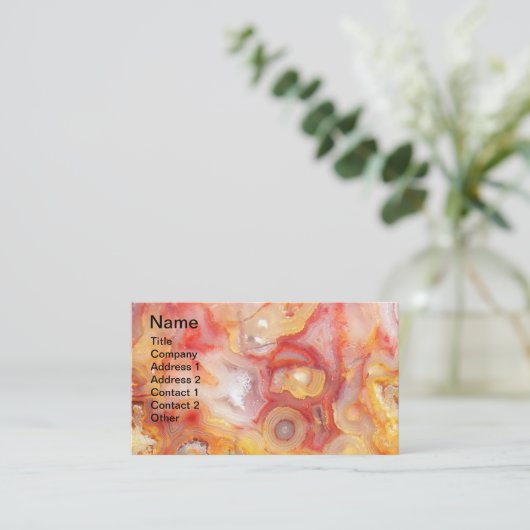 Crazy Lace Agate Pattern Visitenkarte (Stehend Vorderseite)