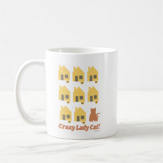 Crazy Lady Cat Fun Cartoon Pet Multi Zuhause Spric Kaffeetasse
