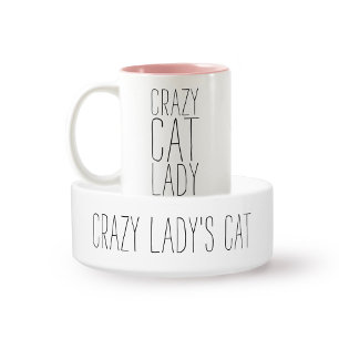 Crazy Lady's Cat   Funny Cat Napf