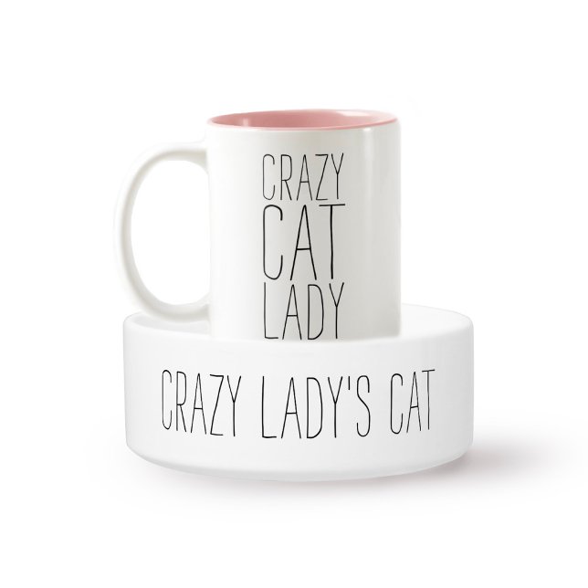 Crazy Lady's Cat | Funny Cat Napf (Von Creator hochgeladen)