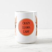 Crazy Lama Ladame fügt Text hinzu Kaffeetasse (Mittel)