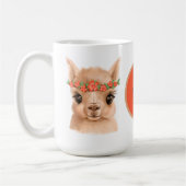 Crazy Lama Ladame fügt Text hinzu Kaffeetasse (Links)