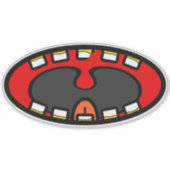 Crazy Laughing Mouth Cartoon Aufkleber (Vorderseite)