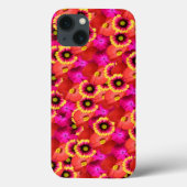 Crazy lebendiger Hippie Mix Blume Hintergrund Case-Mate iPhone Hülle (Rückseite)
