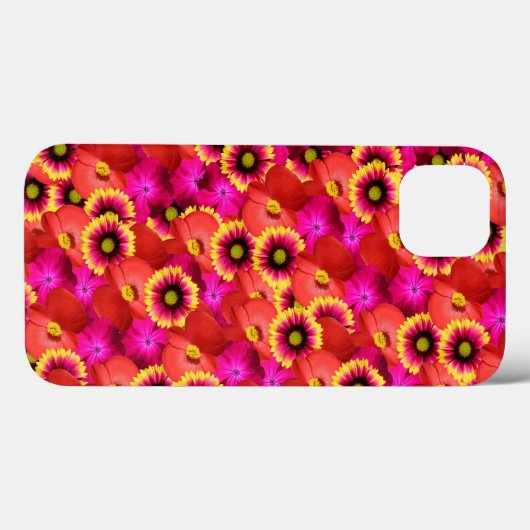 Crazy lebendiger Hippie Mix Blume Hintergrund Case-Mate iPhone Hülle (Rückseite (Horizontal))