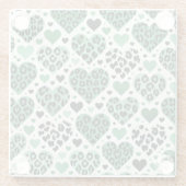 Crazy Liebe (grün) Glasuntersetzer (Rückseite)