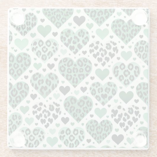 Crazy Liebe (grün) Glasuntersetzer (Rückseite)