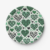 Crazy Liebe (grün) Pappteller (Vorderseite)