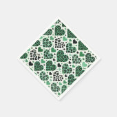 Crazy Liebe (grün) Serviette (Ecke)