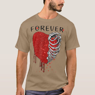 Crazy Liebe Hurt Broken Heart Pain Skeleton Bloody T-Shirt