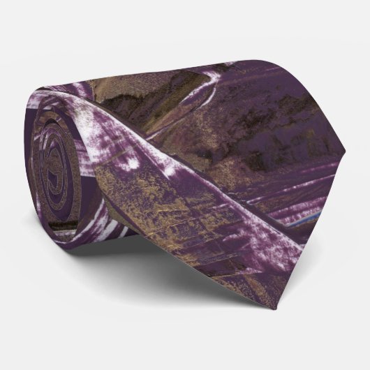 Crazy Lila Pop Krawatte (Gerollt)