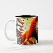 Crazy Lion Zweifarbige Tasse (Links)