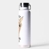 Crazy Llama Lady Trinkflasche (Rückseite)