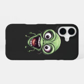 Crazy lustige Alien iPhone 16 Hülle (Rückseite (Horizontal))