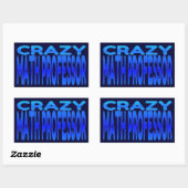 Crazy Mah Professor Rechteckiger Aufkleber (Blatt)