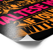 Crazy Maltese Mama Fotodruck (Ecke)