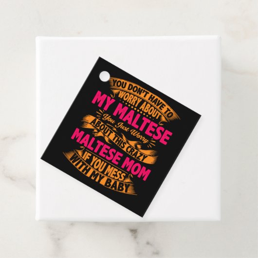 Crazy Maltese Mama Geschenkanhänger (Beispiel)