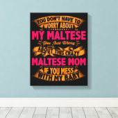 Crazy Maltese Mama Leinwanddruck (Insitu (Holzboden))