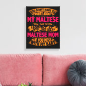 Crazy Maltese Mama Leinwanddruck (Insitu (Wohnzimmer))