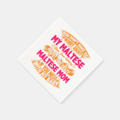 Crazy Maltese Mama Serviette (Ecke)