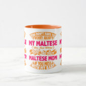 Crazy Maltese Mama Tasse (Zentrum)