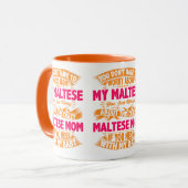 Crazy Maltese Mama Tasse (Vorderseite Links)