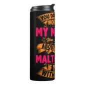 Crazy Maltese Mama Thermosbecher (Nach links gedreht)