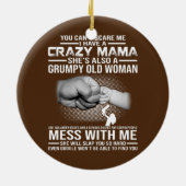 Crazy Mama Keramik Ornament (Hinten)