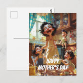 Crazy Mama Postkarte (Vorne/Hinten)