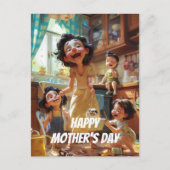 Crazy Mama Postkarte (Vorderseite)