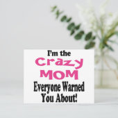 Crazy Mama Postkarte (Stehend Vorderseite)