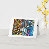 CRAZY MAN-HOPE YOUR BIRTHDAY IS PSYCHEDELIC KARTE (Gelbe Blume)