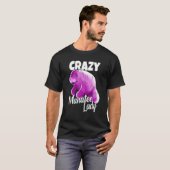 Crazy Manatee Lady Niedlich Graphic T-Shirt (Vorne ganz)