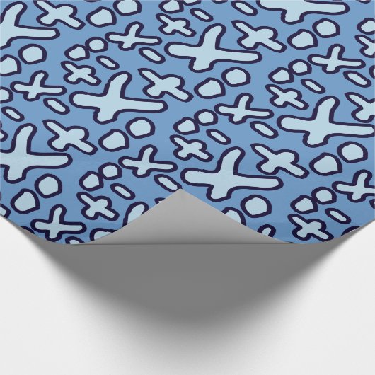 Crazy Maths Symbols - Blue Geschenkpapier (Ecke)